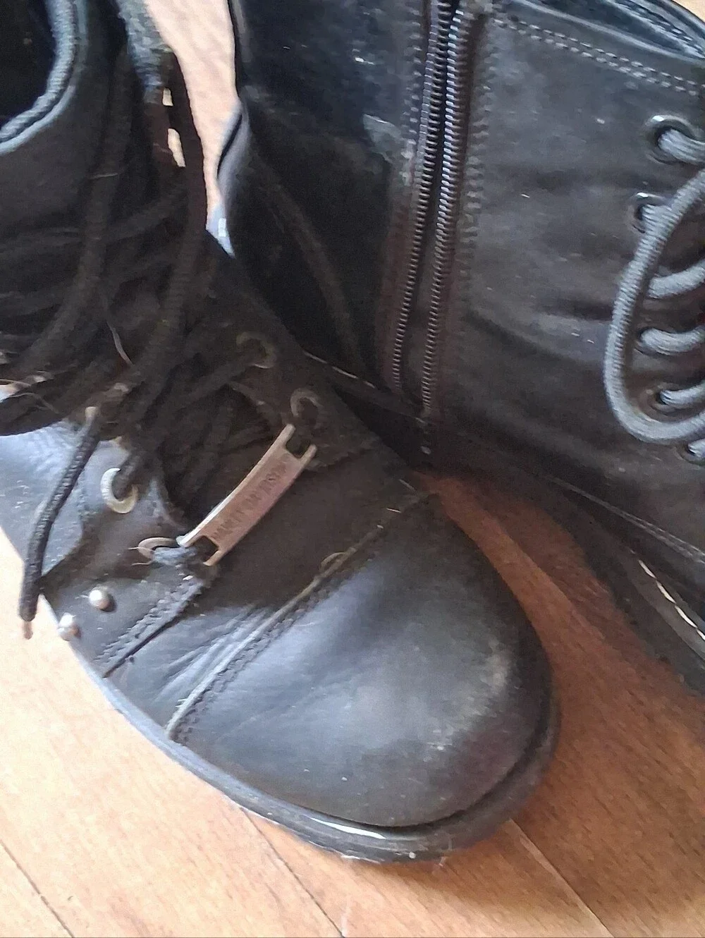 Harley-Davidson Black Lace-Up womens Boots